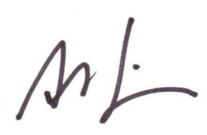 PMC Chair Alando Simpson signature